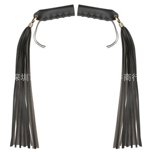 Pompons de guidon de moto Moshark 15cm 9cm 5cm en cuir style rétro pour modification de moto - Product Image 5