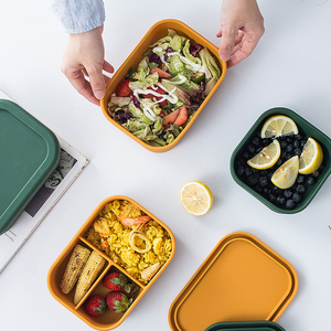 Eco-Friendly Microwave Dishwasher & Freezer Safe Silicone Lunch <b>Box</b> Containers with Airtight Lids for <b>Camping</b> Food <b>Storage</b> - Product Image 4