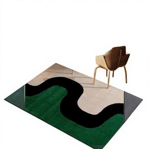 Alfombra de Lana Moderna de Diseño 6x9, Tufted a Máquina, Pelo Cortado Reversible, Alta Calidad, Pelo Medio en Gris, Marrón y Blanco - Product Image 1