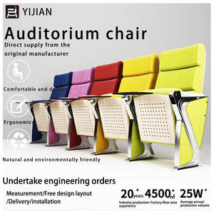 Silla plegable de tela ecológica moderna con tablero de escritura para auditorios, teatros, escuelas, hoteles, hospitales - Product Image 3