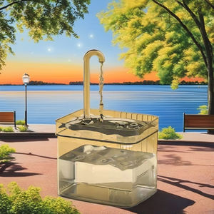 Dispenser air kucing plastik padat otomatis, pemanas suhu konstan mangkuk hewan peliharaan sumber pengisian daya untuk kucing dan anjing - Product Image 3