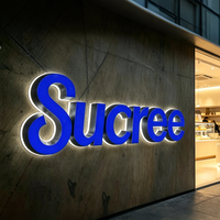 Letrero de Acrílico con Logotipo Retroiluminado en 3D Personalizado, Letrero de Canal con Letras de Acero Inoxidable, Letrero LED Iluminado con Letras Retroiluminadas