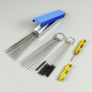 Airbrush Cleaning Brush Set Metal 4 Piece With Storage Case For Airbrush Maintenance And Nozzle Cleaning <b>Tools</b> - Product Image 4