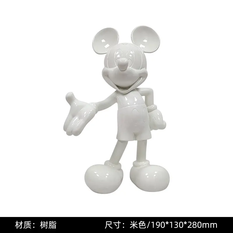 Ornements créatifs de style dessin animé Mickey, ornements de chambre d'enfants, artisanat en résine