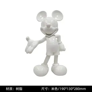 Creative Cartoon Style Mickey Ornaments Children's Room Ornaments Resin Crafts