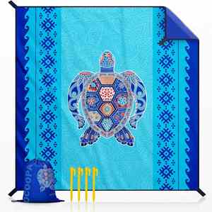Tapis de plage de voyage imperméable et anti-sable FF4061 Bohemia à imprimé floral pour adultes, séchage rapide, pour pique-nique en extérieur, grande taille - Product Image 3