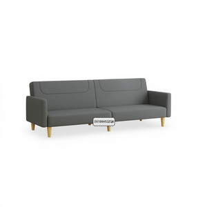 Divano Letto Grigio D0100H5SZQ8 Convertibile Moderno in Tessuto a 3 Posti per Soggiorno - Product Image 1
