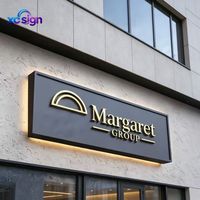 Enseigne personnalisée en acier inoxydable 3D rétroéclairée par LED, étanche IP65, durable, éclairage extérieur pour les magasins commerciaux, les hôtels, les bars, les bâtiments