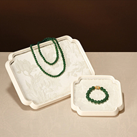 Plateau de présentation de luxe en jade chinois, plateau de visualisation de pierres précieuses pour bracelets en jadéite et agate, et perles Wenwan, plateau à bijoux haut de gamme