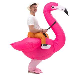 Robe drôle taille adulte carnaval sauter costume Costumes unisexe <span class=keywords><strong>flamant</strong></span> <span class=keywords><strong>rose</strong></span> Costumes gonflables pour cadeau de Festival actif - Product Image 3