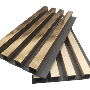 Panneau mural GARBON en WPC doré brillant, matériau de panneau sans éclats, revêtement en <span class=keywords><strong>film</strong></span> PVC, durée de vie de 30 ans, garantie de 5 ans, facile à installer - Product Image 4