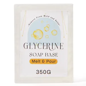 Kustom meleleh dan Tuang bening organik Vegan murni transparan sabun gliserin dasar untuk sabun dasar DIY membuat sabun