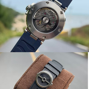 Reloj Mecánico de Alta Gama para Hombre, Nuevo Estilo, Caja de Acero, Esfera Negra con Diseño de Ondas, Automático, Zafiro, Resistente al Agua, Luminoso - Product Image 4