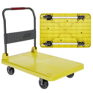 Chariot à main pliable à quatre roues de 100 kg, chariot à main industriel fermé, chariot à plateforme en nylon, chariot de magasinage OEM, bagages - Product Image 1