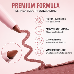 Waterproof Mineral Non-<b>Stick</b> Pencil Matte Creamy Lip Liner Organic MSDS Certified Regular Size Long-Lasting for Party Makeup - Product Image 4