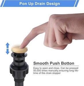 Push and Seal Pop up <span class=keywords><strong>Bouchon</strong></span> de vidange pour <span class=keywords><strong>robinet</strong></span> d'évier de salle de bain Vanité de navire avec <span class=keywords><strong>bouchon</strong></span> d'évier de salle de bain universel - Product Image 6