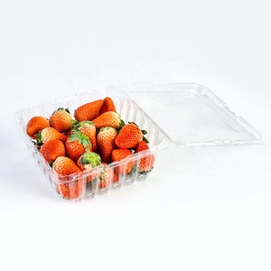 Envase Desechable de PET Transparente <span class=keywords><strong>para</strong></span> Fruta Fresca, <span class=keywords><strong>Frambuesas</strong></span>, Arándanos, Caja de Plástico Tipo Concha <span class=keywords><strong>para</strong></span> Fresas - Product Image 3