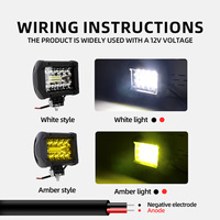 Nouveaux mini projecteurs de travail LED laser 4 pouces 4000lm blanc/jaune doré étanches 12V 60W pour véhicules, voitures, camions, tracteurs