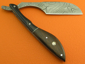 Rasoir à barbe à lame droite en acier, damas, rasoir droit en acier, coupe de la gorge, rasoir de Salon de coiffure - Product Image 6