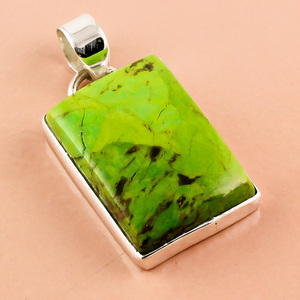 จี้เงินแท้ 925 ประดับด้วยพลอยลาพิสลาซูลีธรรมชาติ ตัวเรือนแบบฝังขอบ งานแฮนด์เมด สไตล์คลาสสิกโบราณ สำหรับงานแต่งงาน-คุณภาพดี - Product Image 2