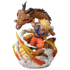 Figurine de Dragon Boule Super <span class=keywords><strong>Saiyan</strong></span> <span class=keywords><strong>3</strong></span> Goku de 30cm en Or, avec Poing, Modèle Artisanal, Ornements, en Pvc - Product Image 6