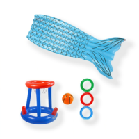 Usine personnalisée écologique PVC gonflable eau basket-ball Rack enfants adultes piscine sport fête jeu accessoires cerceau
