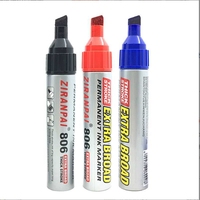 Stock 3 Couleurs Jumbo Rechargeable 10mm Burin Pointe Marqueur Permanent