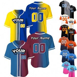 Custom <b>Heat</b>-Transfer Printed Breathable Unisex Baseball Jersey Plus Size Short Mesh Pockets Wholesale Moisture Wicking Quick Dry - Product Image 3