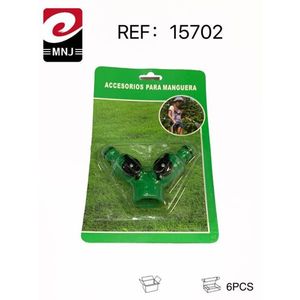 MNJ Garden Hose Connector 6Pcs Green Plastic Y Splitter For Watering Plants Outdoor Use - Product Image 2