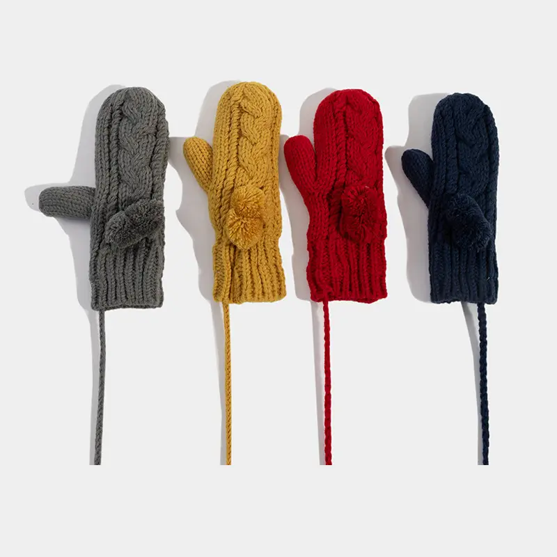 GLK122 Wollen Gebreide Handschoenen Groothandel Mode Vrouwen Warme Winter Wanten