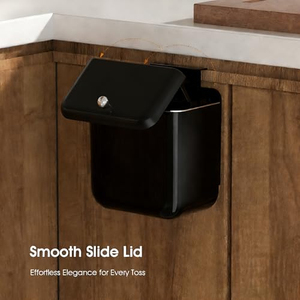 Cubo de Basura Moderno para Cocina, de Pared, Gran Capacidad, con Tapa, para Colgar en la Encimera, Especializado para Desechos de Alimentos, Ecológico - Product Image 4