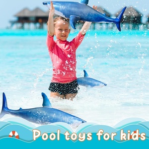 Jouets de piscine gonflables en forme de requin pour enfants et adultes, pour les fêtes d'anniversaire et de Noël, divertissements aquatiques et décorations, cadeaux de fête - Product Image 3
