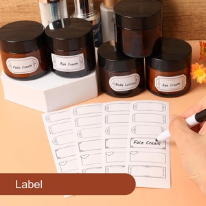 Tarro de Vidrio para Crema Cosmética <span class=keywords><strong>Exfoliante</strong></span> <span class=keywords><strong>Facial</strong></span> y Corporal de 5g 15g 30g 50g 100g con Logotipo Personalizado, Tapa Negra de Rosca, Envases Cosméticos - Product Image 5