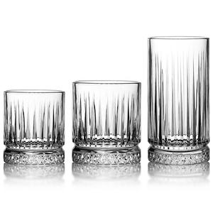 7-15オンス ロックタンブラーカップ 縦縞模様 彫刻入りボトム オールドファッション ウイスキーグラス - Product Image 6