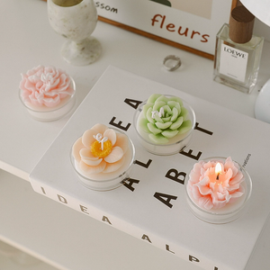 FLORESCENCE 59g <span class=keywords><strong>cera</strong></span> de soja lujoso cumpleaños boda Navidad perfumado aromaterapia hogar decorativo nueva flor tarro de cristal velas - Product Image 5