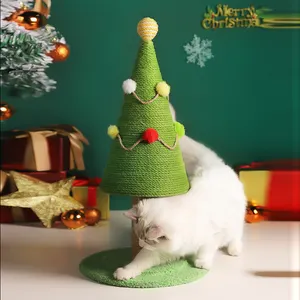 고품질 Petstar 판매 촉진 애완 동물 제품 천연 사이잘삼 고양이 등산가 애완 동물 장난감 크리스마스 고양이 스크래치 트리