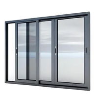 Fabricant de fenêtres en verre trempé à double vitrage Fenêtres noires Fenêtre coulissante en aluminium à impact d'ouragan