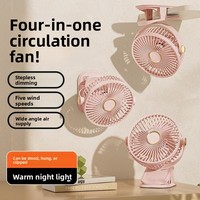 Mini ventilateur de bureau à clipser, alimenté par USB, 3 vitesses, fonctionnement silencieux, matériau ABS, ventilateur personnel portable pour étudiants, dortoir, bureau
