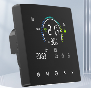 <span class=keywords><strong>Thermostat</strong></span> intelligent Tuya noir et blanc avec fonction Wifi 90V-<span class=keywords><strong>240V</strong></span> pour systèmes de chauffage au sol - Product Image 1