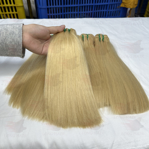 Lot de Cheveux Vierges Brésiliens 613 Lisses, Non Traités, Cuticules Alignées, Super Double Drawn, Extensions Humaines Blondes 613 en Gros - Product Image 3