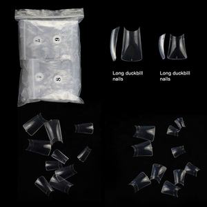 10 tailles tendance canard Flare doigt faux ongles conseils Extension français acrylique <span class=keywords><strong>Capsule</strong></span> ongles fournitures couverture complète canard ongles conseils 500 pièces - Product Image 4