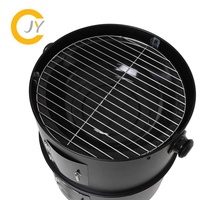 Barbecue Portable en plein air, four à 3 couches de diamètre noir avec fumée