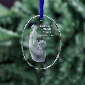 Cheap Blank <strong>Christmas</strong> Hanging Flat Glass Pendant Church Ornament <strong>Wholesale</strong> - Product Image 6