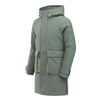 Veste d'hiver en duvet de canard personnalisable pour homme, style long, épaisse, avec logo et couleur au choix, idéale pour l'extérieur