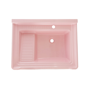 Style Moderne ROSE BLANC Petit Évier à Linge Rectangulaire SMC Bassin <span class=keywords><strong>en</strong></span> Résine Machine à Laver FRP Résine Composé Pierre Montage Facile - Product Image 6