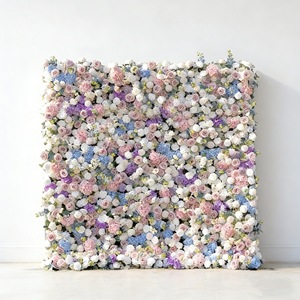 Muro de Flores Artificiales de Larga Duración y Resistentes a la Decoloración, 8 pies x 8 pies, Decoración de Fondo para Bodas, Fiestas y Recepciones - Product Image 5