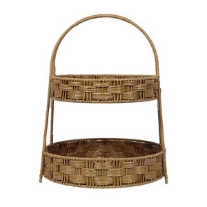 European-style rattan shower tabletop storage rack, snack <b>basket</b>, woven fruit and <b>bread</b> display rack - Product Image 3
