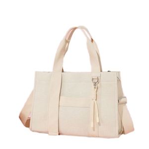Sac fourre-tout en toile pour femmes, sac de courses réutilisable en coton 12OZ avec poche pour les voyages quotidiens - Product Image 1