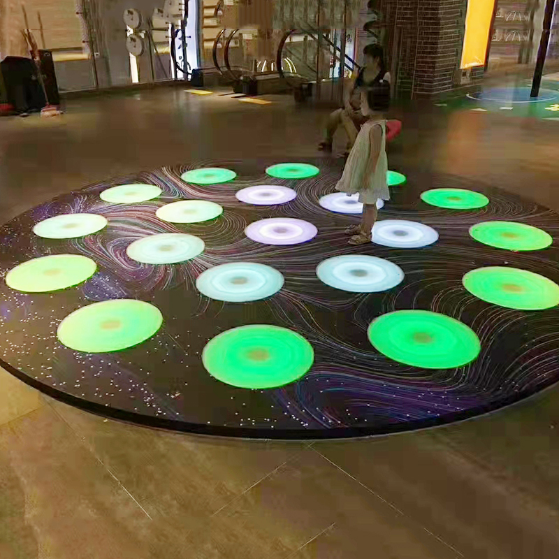 Лучшая цена, водонепроницаемый RGB 3 в 1, интерактивный круглый светодиодный цветной танцпол