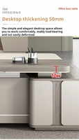 Ensemble de bureau et de chaises moderne Executive Boss Grands meubles de luxe en MDF pour bureaux de PDG